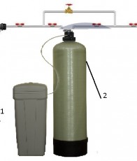 Универсальная система от железа (до 2), марганца (до 2), органики до 1,1 м3/ч (эконом ручной клапан) - Водоподготовка. Умягчитель воды. Обезжелезивание воды
